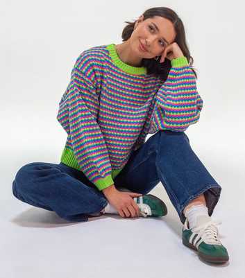 Sunshine Soul Multicolour Geometric Knit Jumper