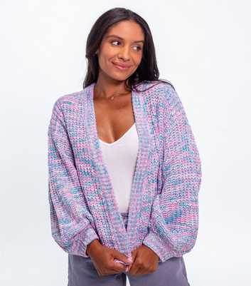 Sunshine Soul Light Purple Ombre Open Front Long Sleeve Cardigan