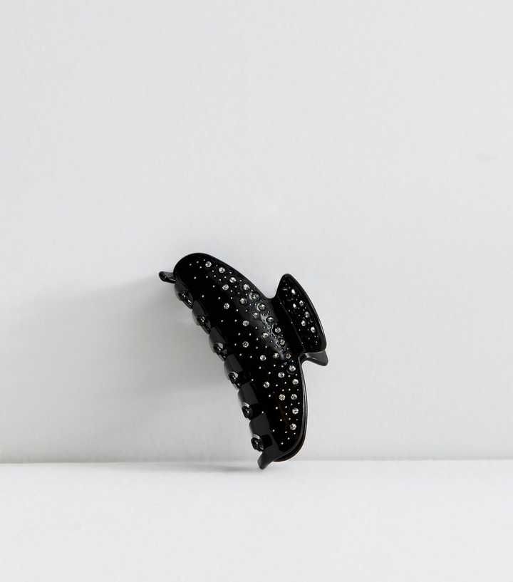 Black Diamante Hair Claw Clip