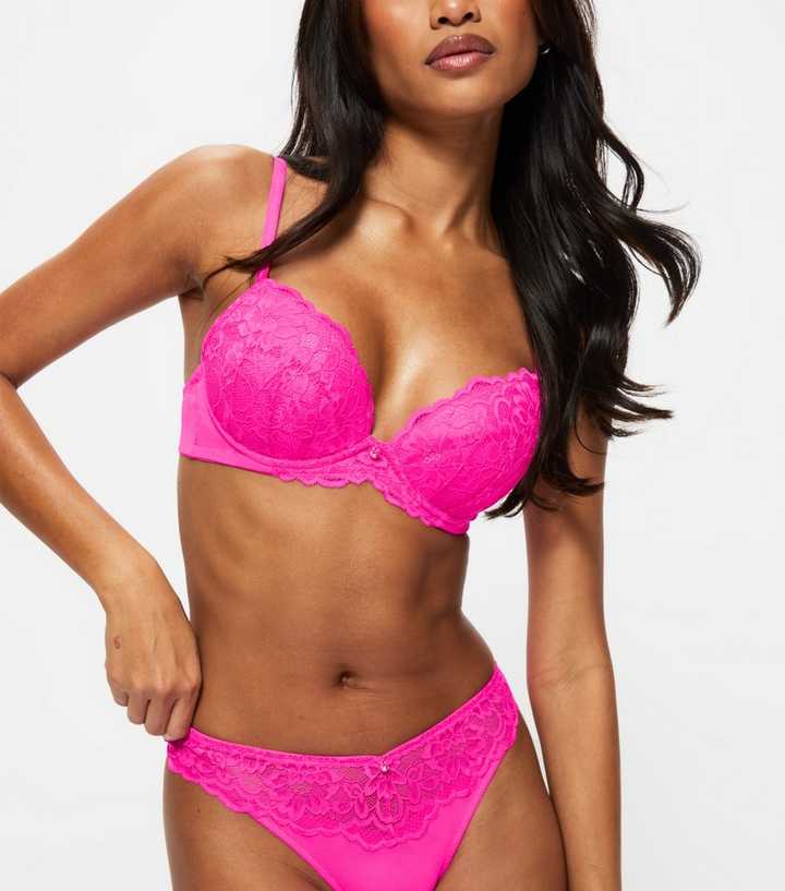 Ann Summers Bright Pink Sexy Lace Thong