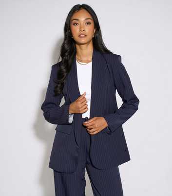 Gini London Navy Pinstripe Blazer