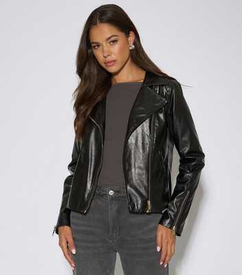 Gini London Black Faux Leather Jacket