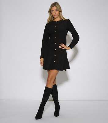 Gini London Black Corduroy Mini Dress