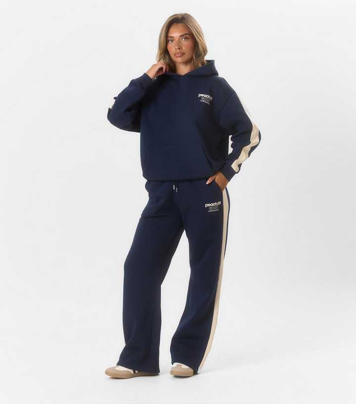 Peach:Fit Navy Oriana Straight Leg Joggers