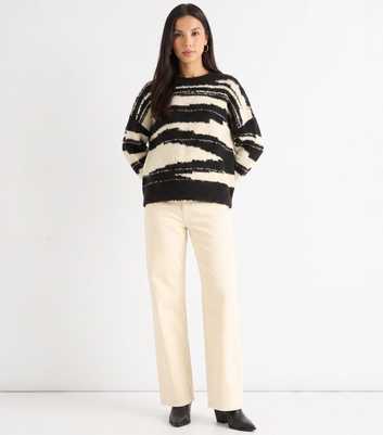 Gini London Black Abstract Knit Jumper