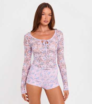 Public Desire Floral Lace Micro Shorts
