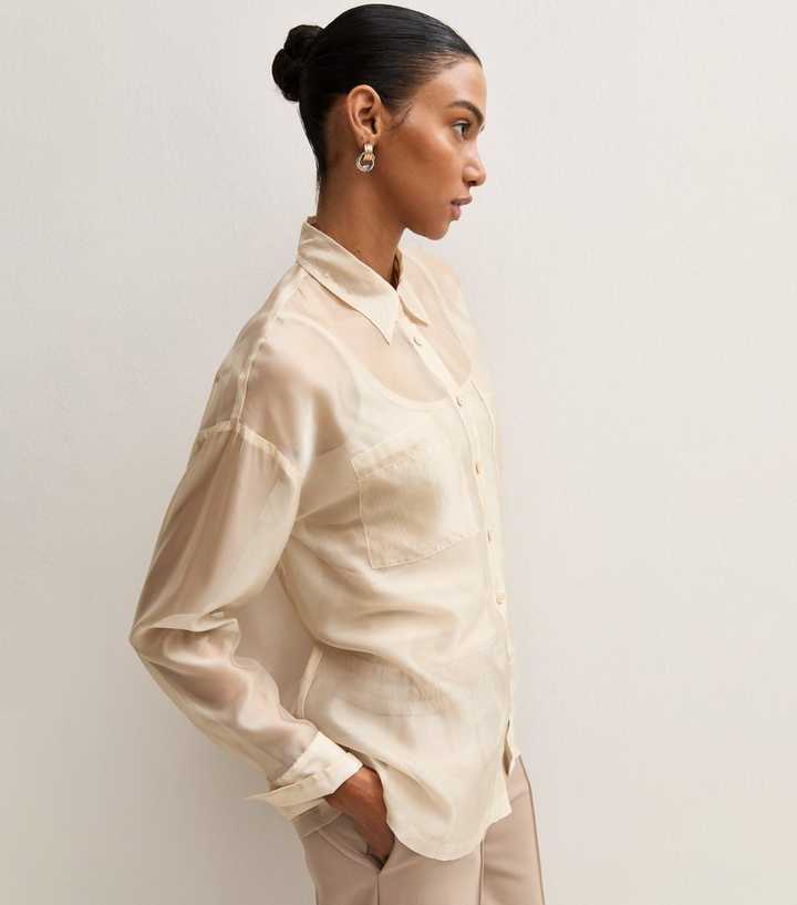 Mink Sheer Organza Shirt