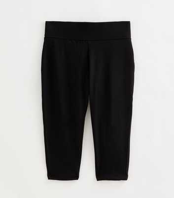 Petite Black Cotton Rich High Waist Capri Leggings