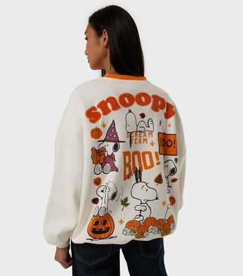 Skinnydip White Cotton Rich Snoopy Scream Team Sweatshirt