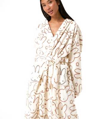 Skinnydip White Miffy Floral Print Dressing Gown