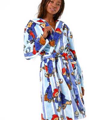 Skinnydip Light Blue Paddington Bear Print Dressing Gown