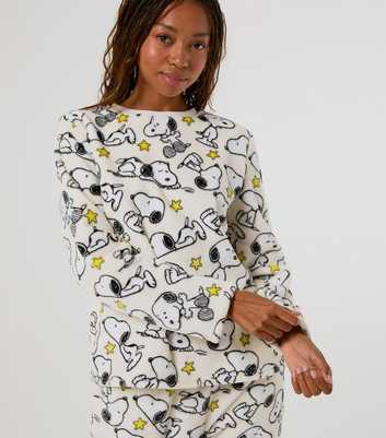 Skinnydip White Snoopy Star Fleece Twosie Set