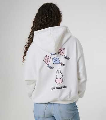 Skinnydip White Miffy Kite Print Relaxed Hoodie