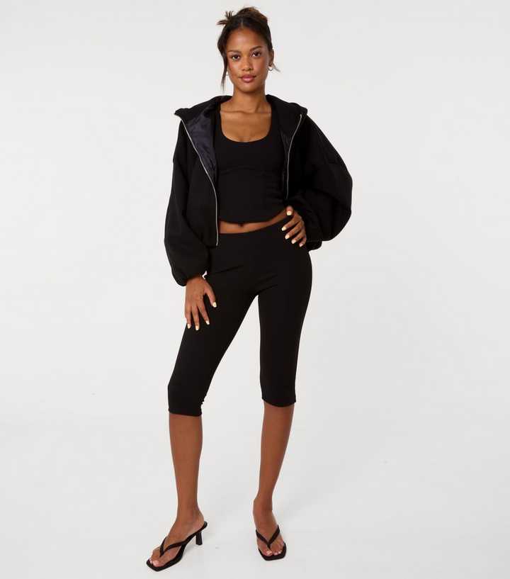 Pink Vanilla Black Cropped Capri Trousers