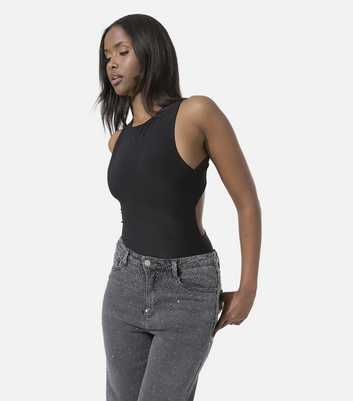Public Desire Black Cross Over Bodysuit