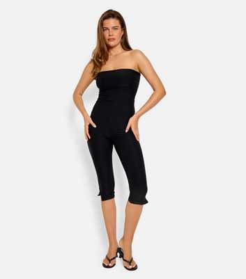 Public Desire Black Jersey Bandeau Jumpsuit