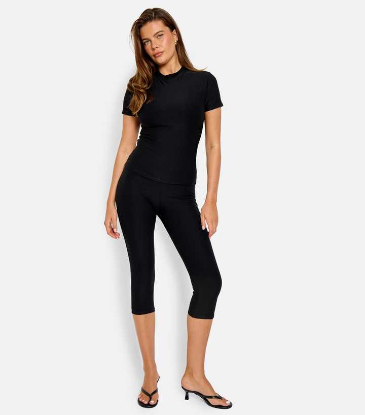 Public Desire Black Short Sleeve Fitted T-Shirt