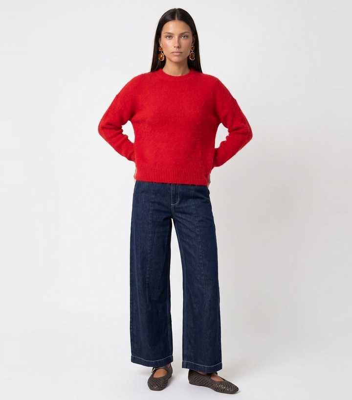 Urban Bliss Bright Red Crew Neck Jumper