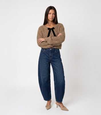 Urban Bliss Gold Tinsel Knit Bow Cardigan