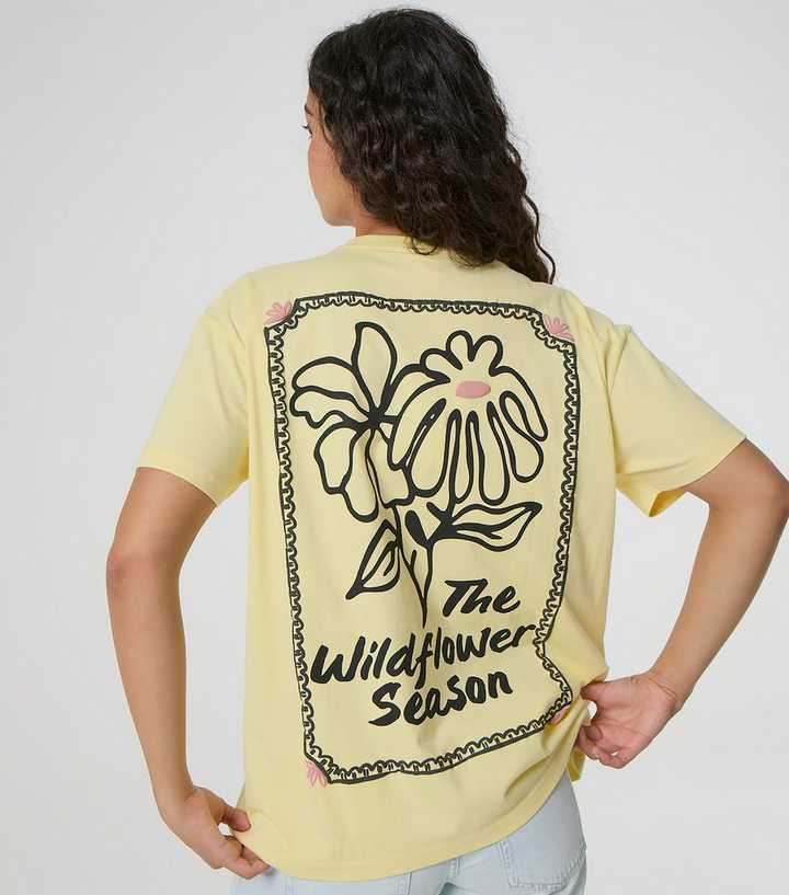 Skinnydip Yellow Cotton Wildflower Season T-Shirt