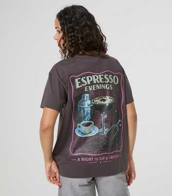 Skinnydip Grey Cotton Espresso Evening T-Shirt