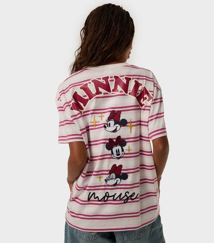 Skinnydip Pink Stripe Minnie Mouse Oversized T-Shirt