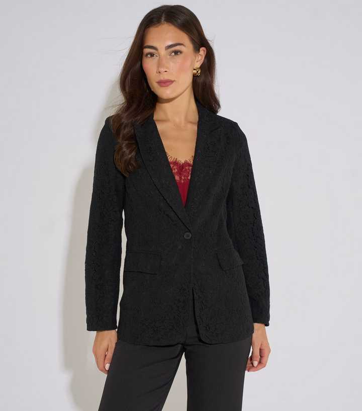 Gini London Black Lace Blazer