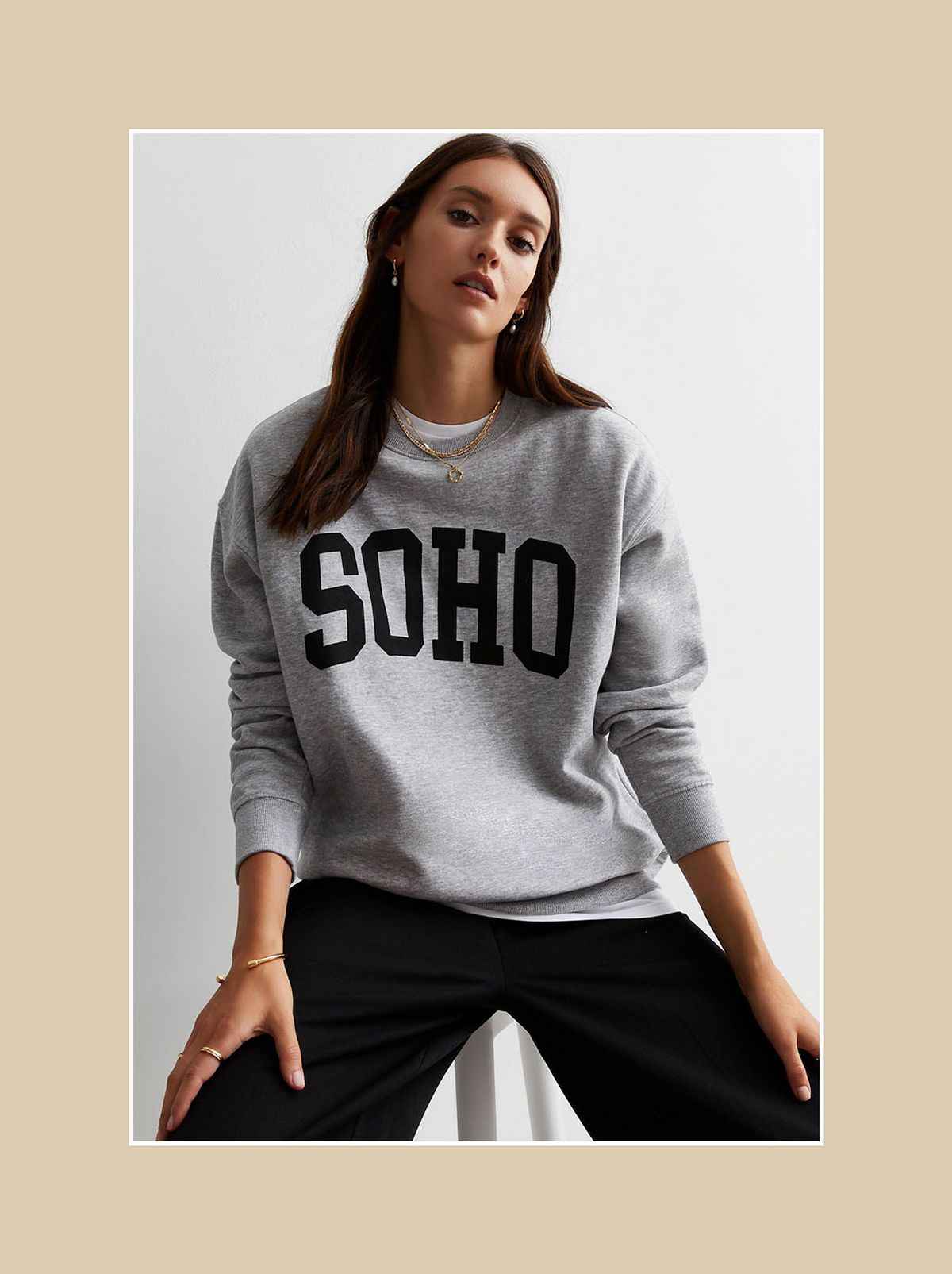 Light Grey Soho Logo Sweatshirt