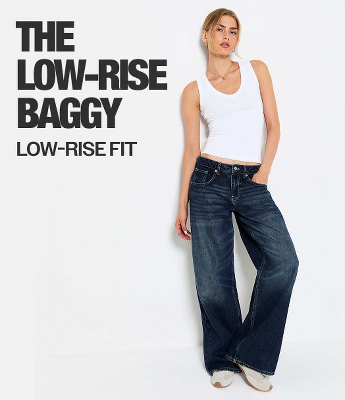 low rise loose baggy