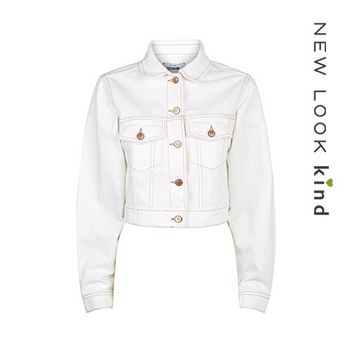 white denim jacket new look