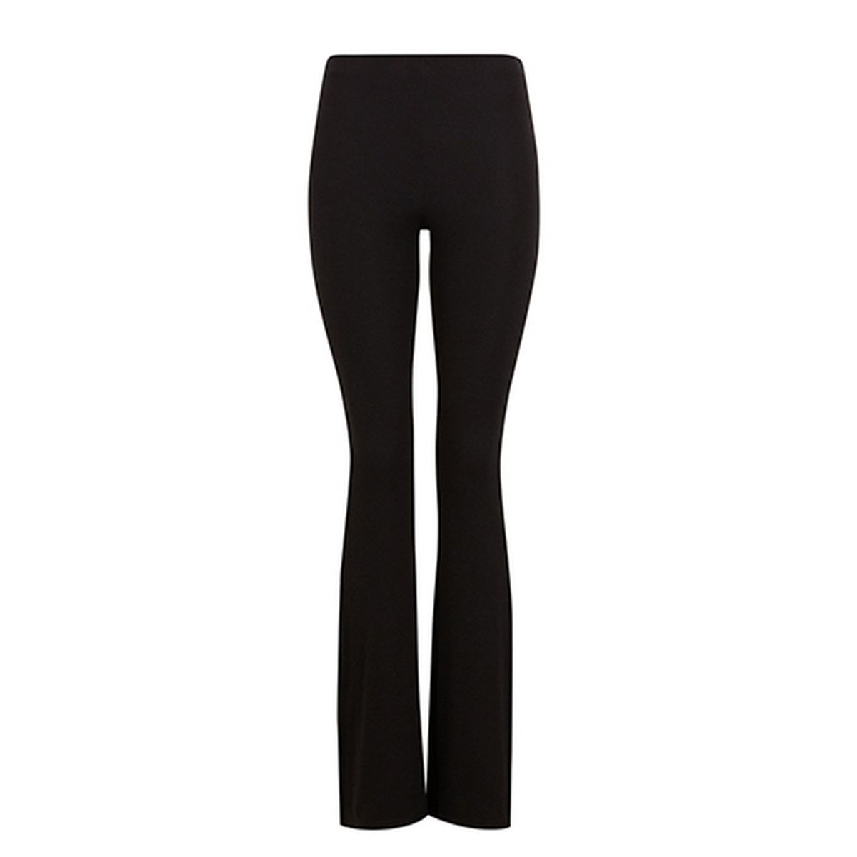 Black Side Split Flared Trousers
