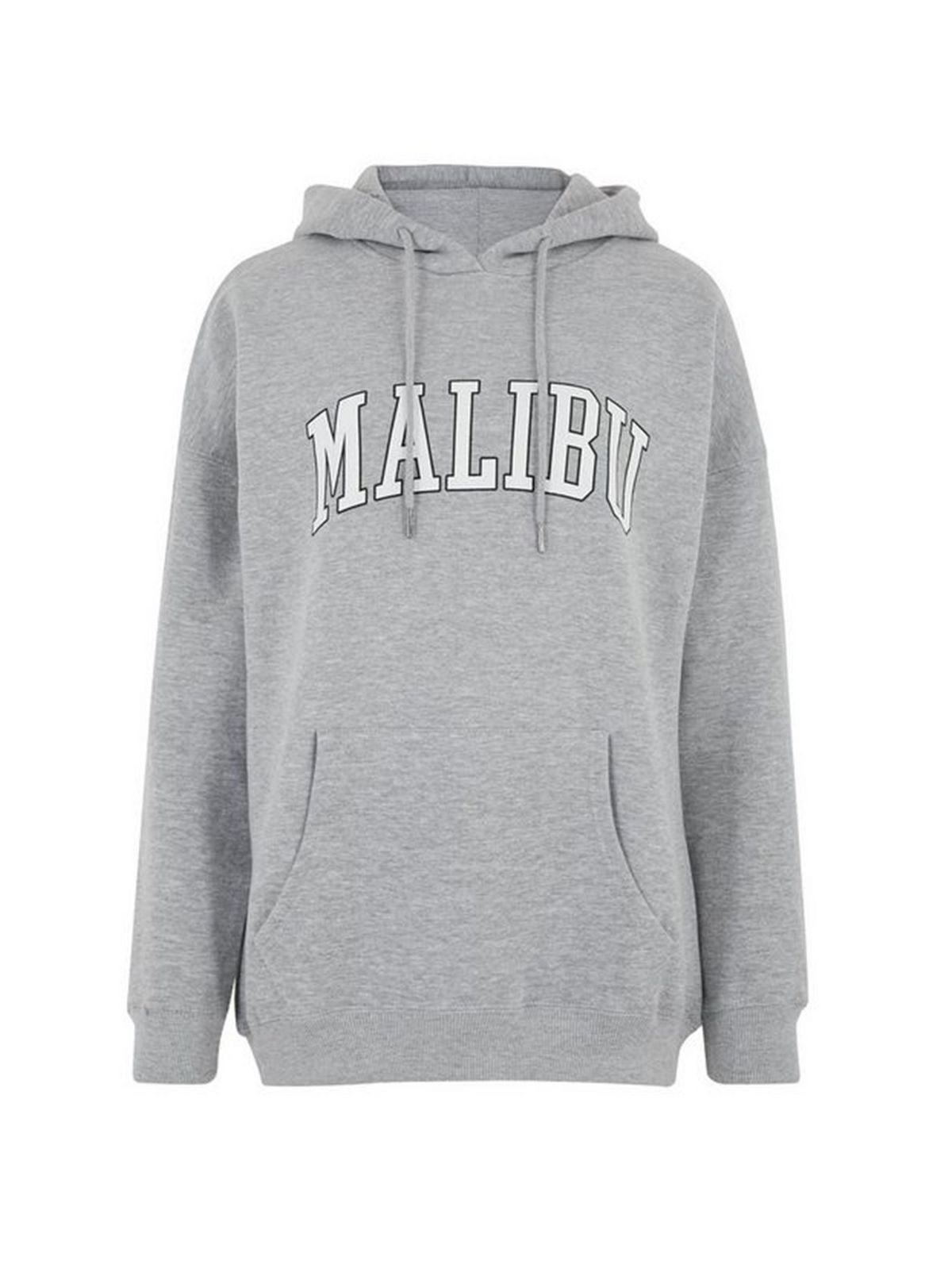 Grey Marl Malibu Logo Hoodie