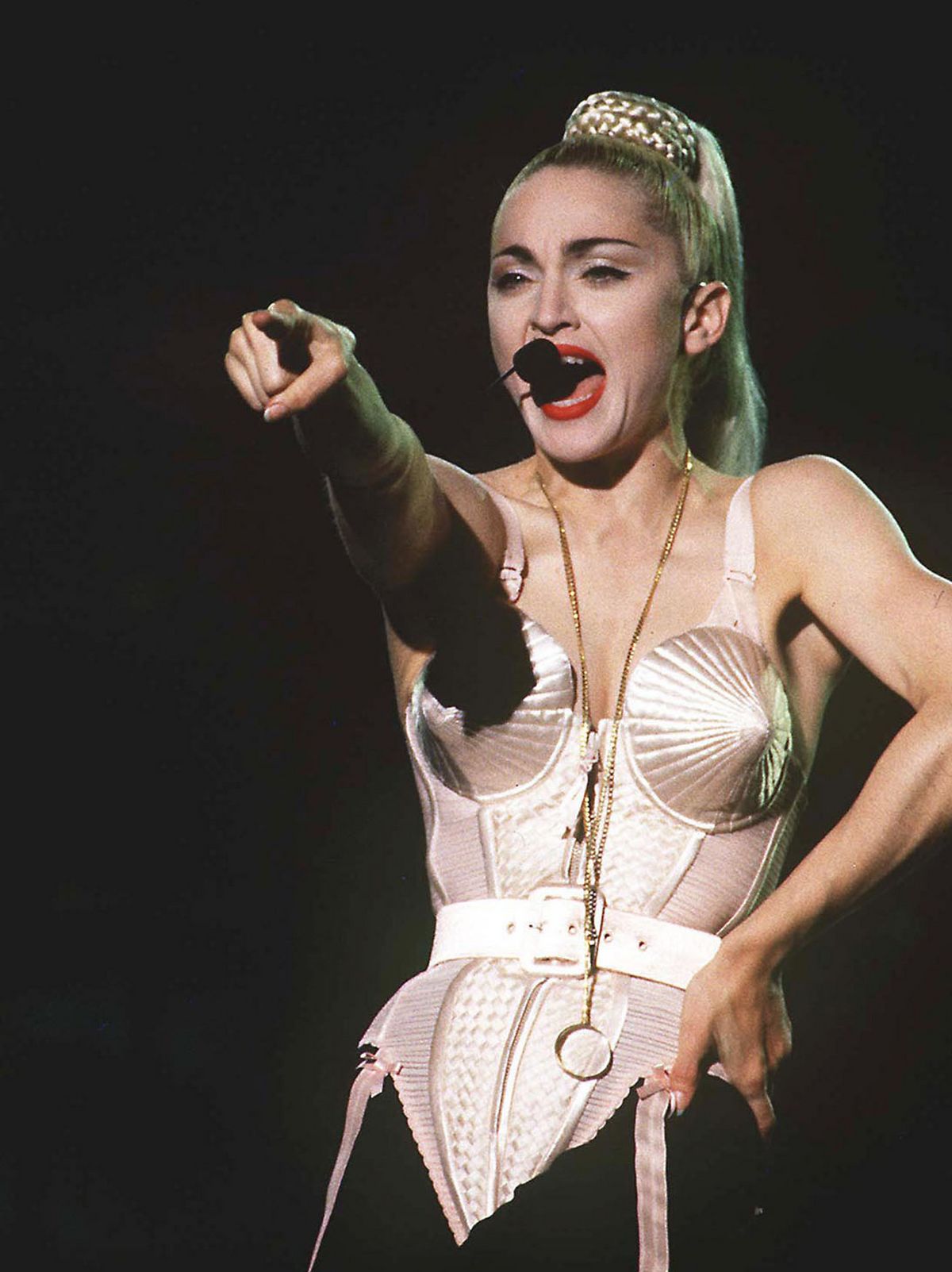 madonna singing on stage