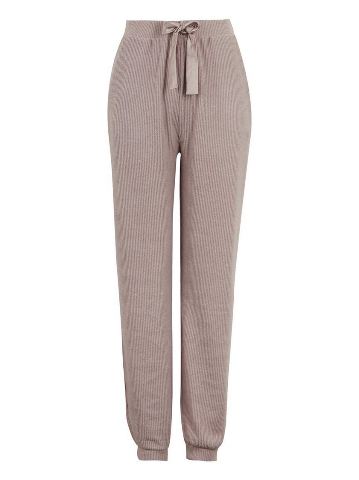 Mink Ribbed Jersey Joggers