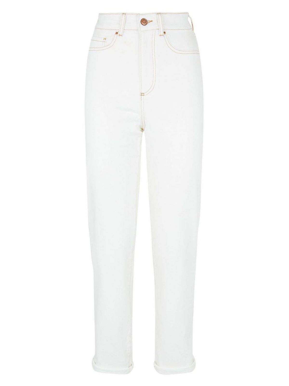 Off White Waist Enhance Tori Mom Jeans