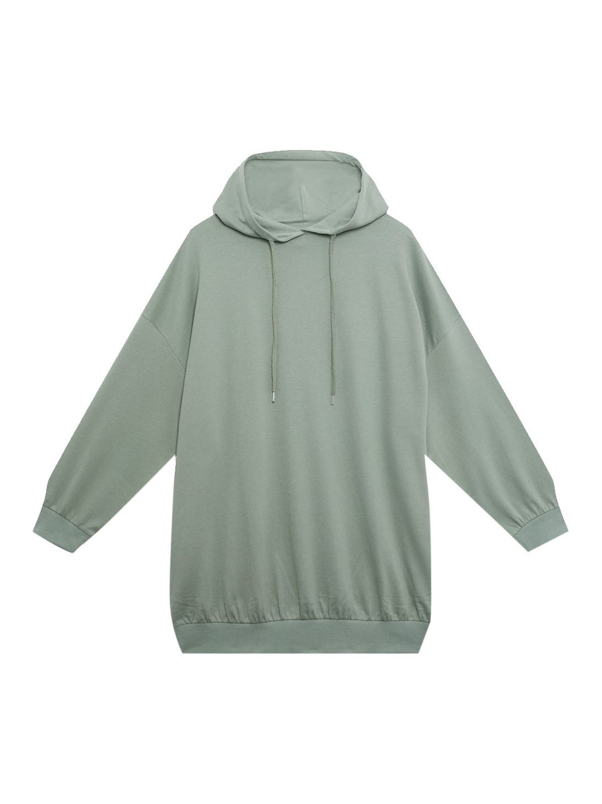 olive jersey hoodie dress