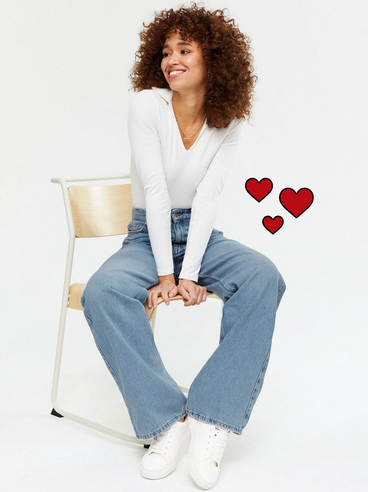 pale blue high waist 90s adalae wide leg jeans
