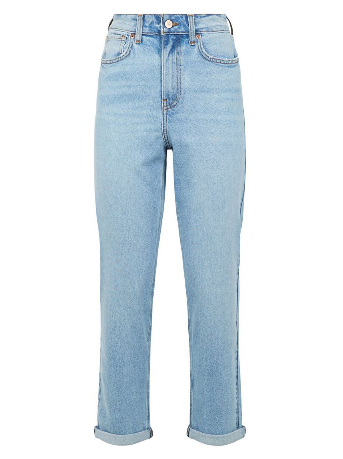 Pale Blue Waist Enhance Tori Mom Jeans