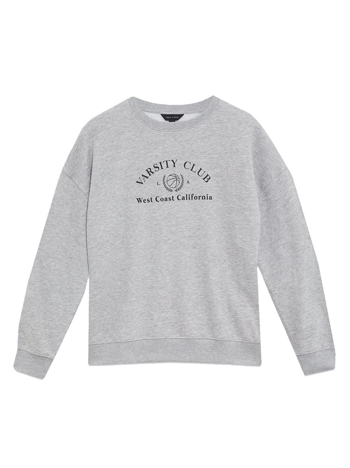 pale grey varsity club logo sweatshirt
