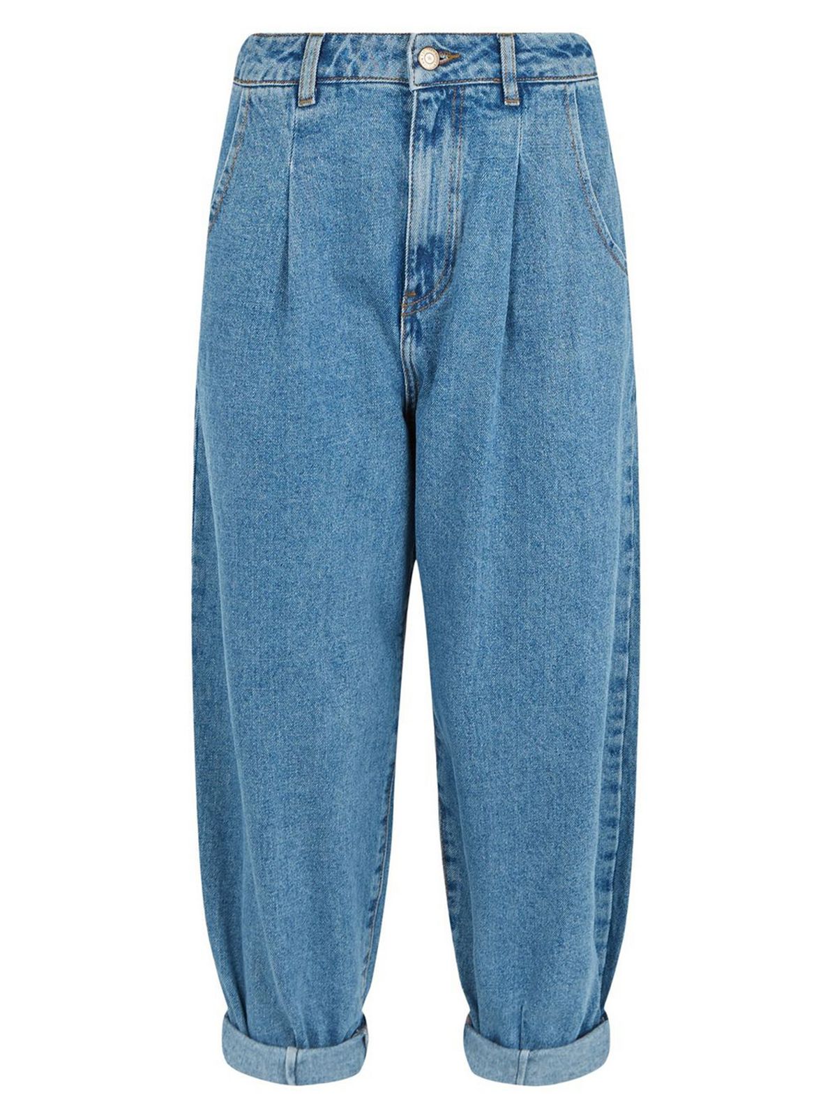 Petite Blue Slouch Nia Balloon Leg Jeans