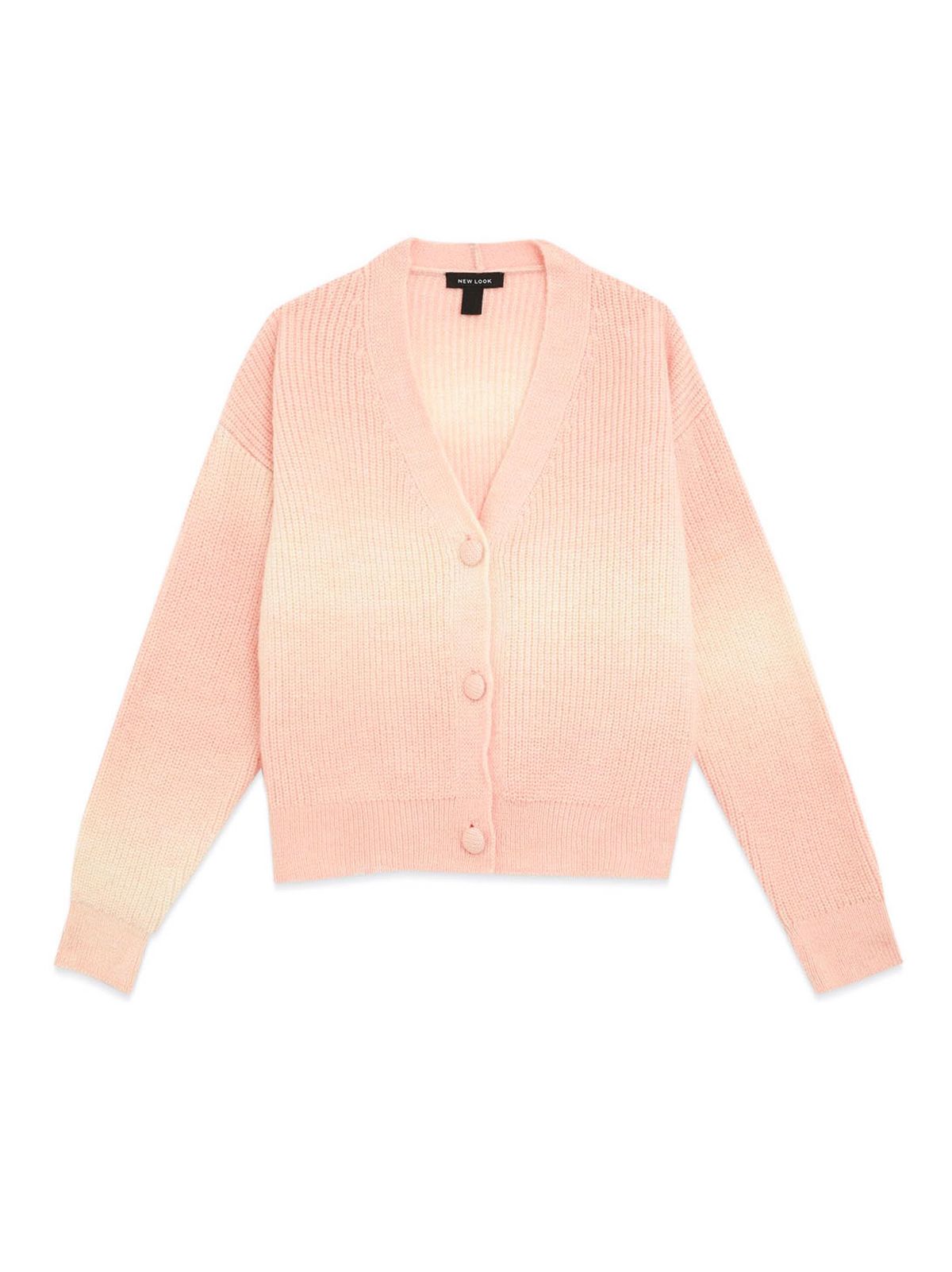 pink ombré knit cardigan