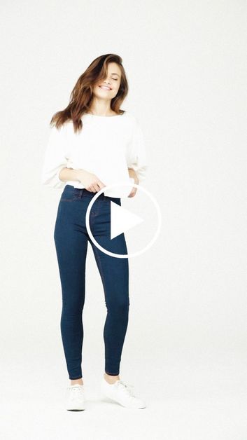 Womens New Look Jeans  Pale Grey Mid Rise Lift & Shape Emilee Jeggings «  Foodiesporty