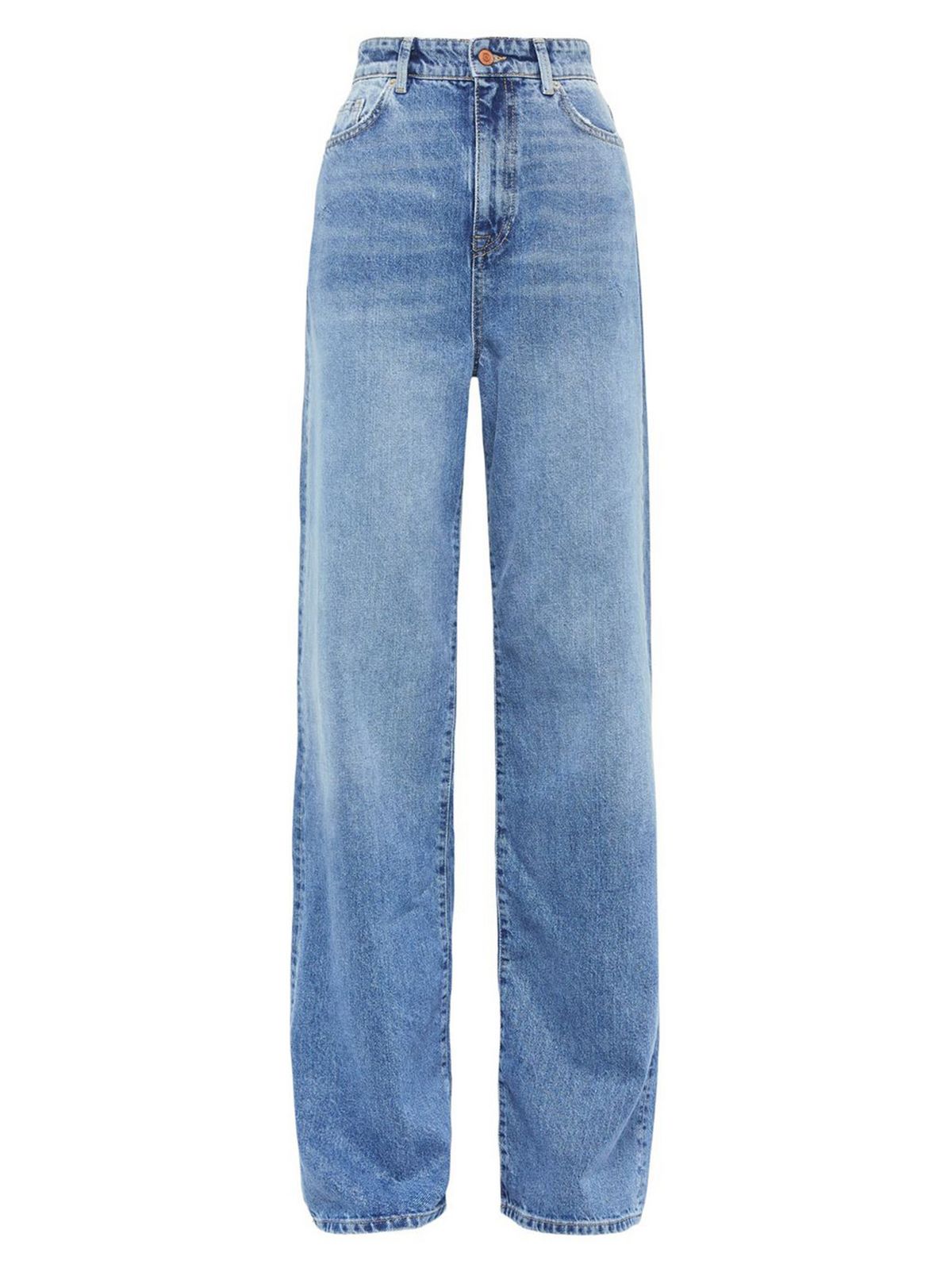 Tall Blue High Waist Adalae Wide Leg Jeans