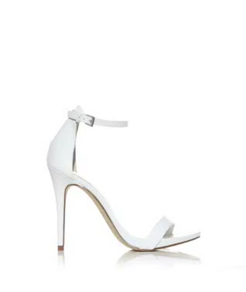 White ankle strap on sale heels