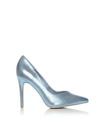 new look blue court shoes