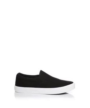 new look black slip on shoes