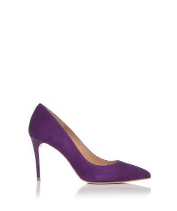 purple pointed heels