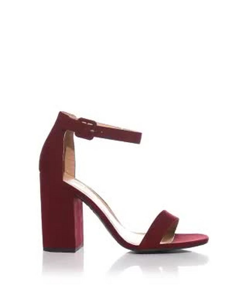 Burgundy block best sale heel shoes