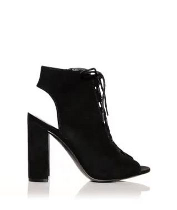 black peep toe heels new look
